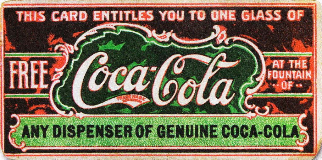 Old coupon for fre Coca Cola